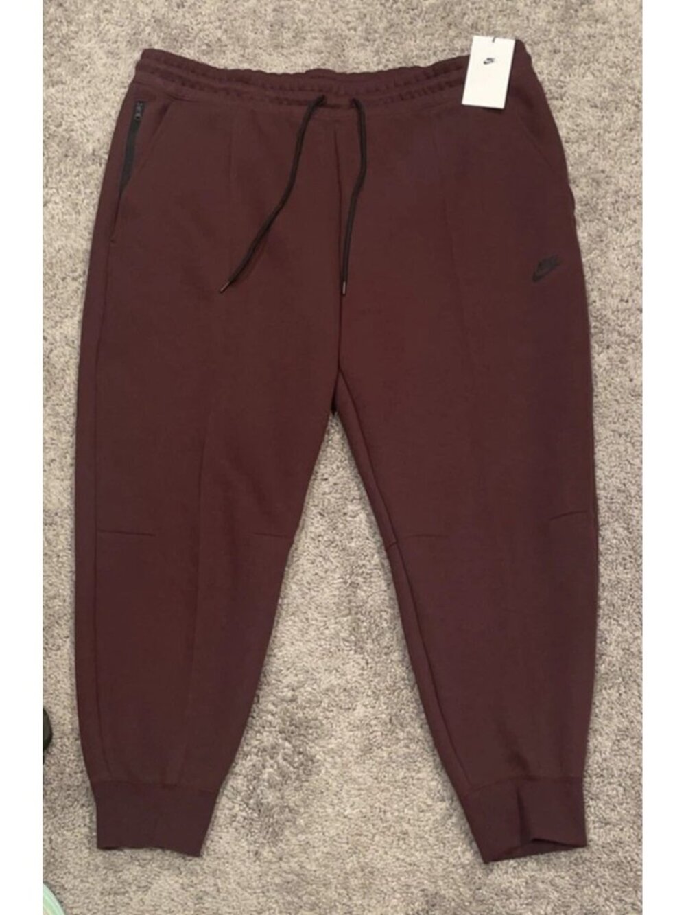 $120 Nike Sportswear Tech Fleece Women's Size XXL Red Sepia Mid-Rise Joggers